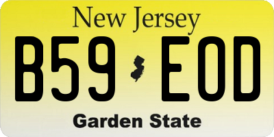 NJ license plate B59EOD