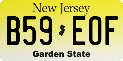 NJ license plate B59EOF