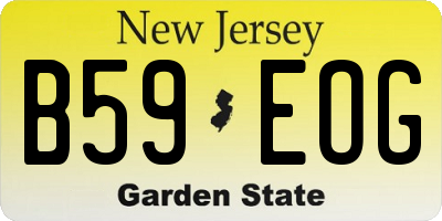 NJ license plate B59EOG