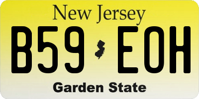 NJ license plate B59EOH