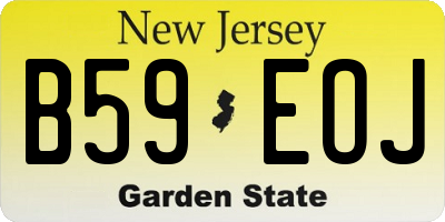 NJ license plate B59EOJ