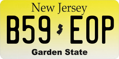 NJ license plate B59EOP