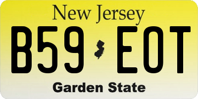 NJ license plate B59EOT