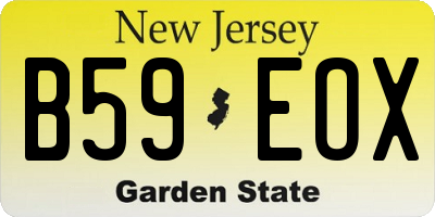 NJ license plate B59EOX