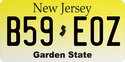 NJ license plate B59EOZ