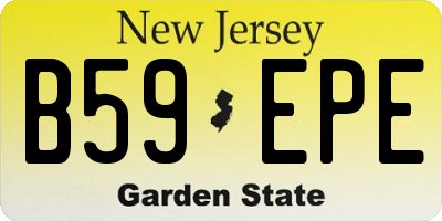 NJ license plate B59EPE