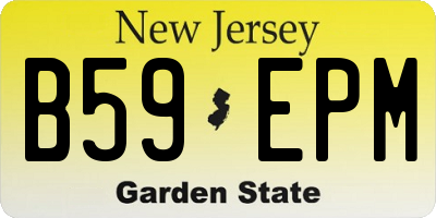 NJ license plate B59EPM