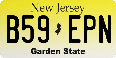 NJ license plate B59EPN