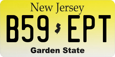 NJ license plate B59EPT