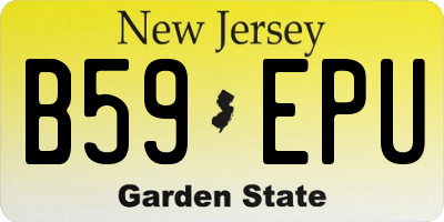 NJ license plate B59EPU