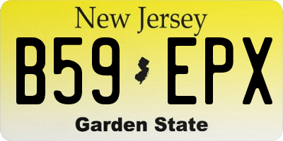 NJ license plate B59EPX