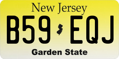 NJ license plate B59EQJ