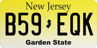 NJ license plate B59EQK