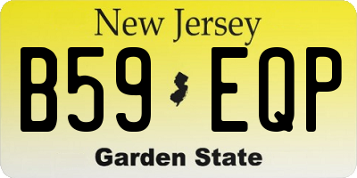 NJ license plate B59EQP