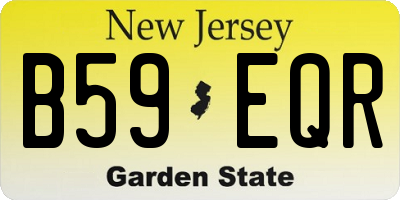 NJ license plate B59EQR