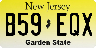 NJ license plate B59EQX