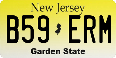NJ license plate B59ERM