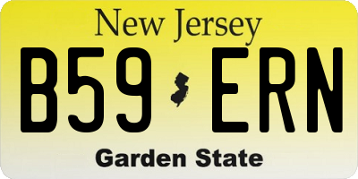 NJ license plate B59ERN
