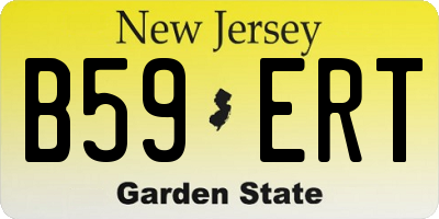NJ license plate B59ERT