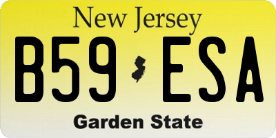 NJ license plate B59ESA
