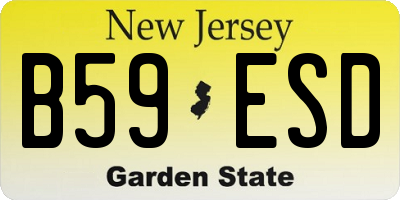 NJ license plate B59ESD
