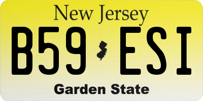 NJ license plate B59ESI