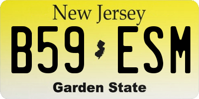 NJ license plate B59ESM