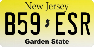 NJ license plate B59ESR