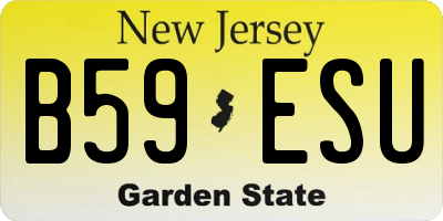 NJ license plate B59ESU