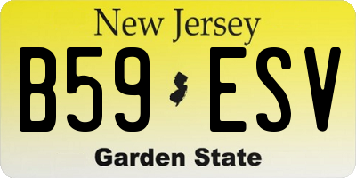 NJ license plate B59ESV
