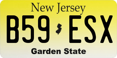 NJ license plate B59ESX
