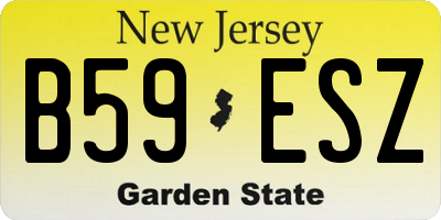 NJ license plate B59ESZ