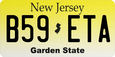NJ license plate B59ETA