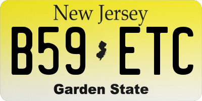 NJ license plate B59ETC