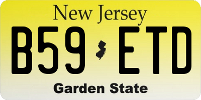 NJ license plate B59ETD