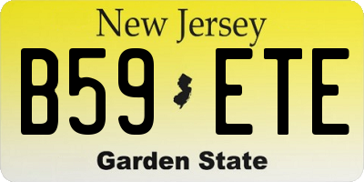 NJ license plate B59ETE