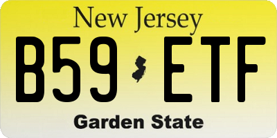 NJ license plate B59ETF