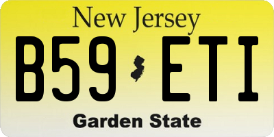 NJ license plate B59ETI