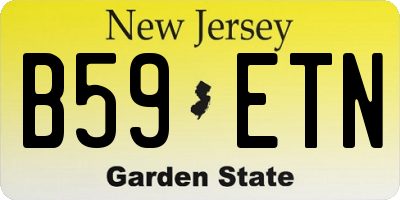 NJ license plate B59ETN