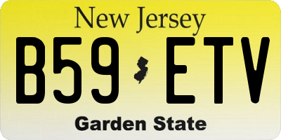 NJ license plate B59ETV