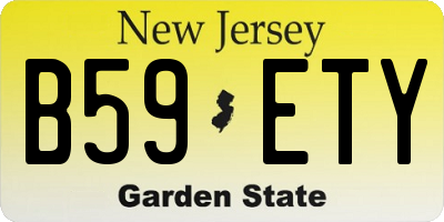 NJ license plate B59ETY