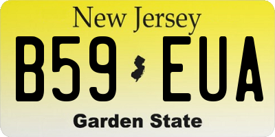 NJ license plate B59EUA