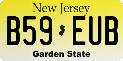 NJ license plate B59EUB