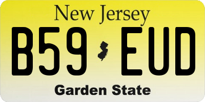 NJ license plate B59EUD