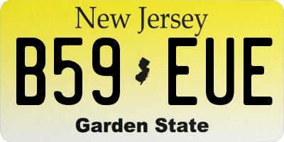 NJ license plate B59EUE