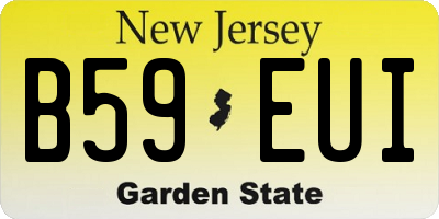 NJ license plate B59EUI