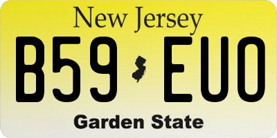 NJ license plate B59EUO