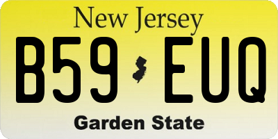 NJ license plate B59EUQ