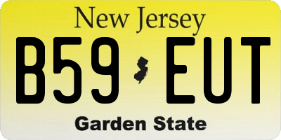 NJ license plate B59EUT