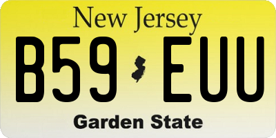 NJ license plate B59EUU
